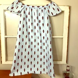 J. Crew Off the Shoulder Print Summer Dress